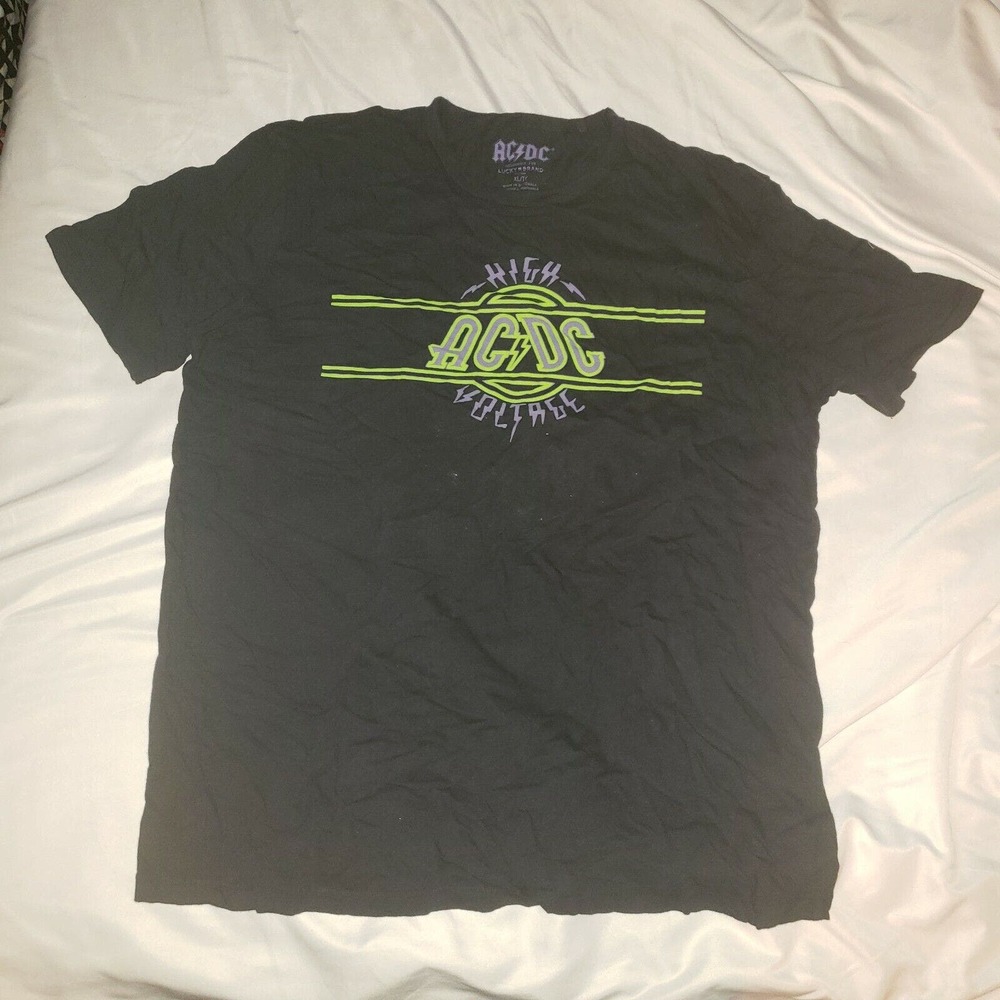 Lucky Brand AC/DC High‎ Voltage Graphic T Shirt Size XL